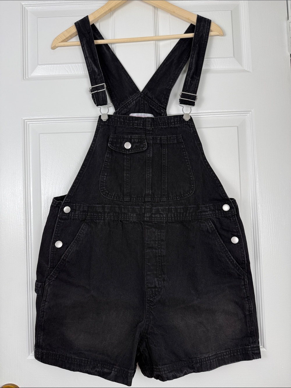 No Boundaries Black Denim Short Bob Overalls Large 11/13